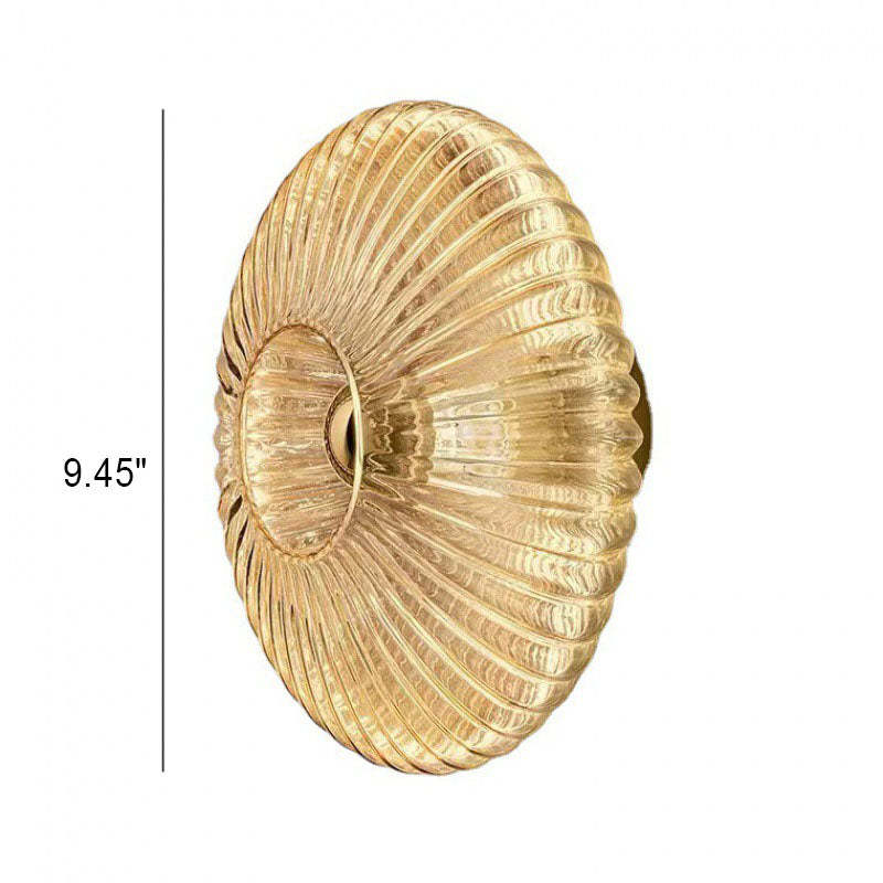Nordic Vintage Striped Glass Disc Sconce