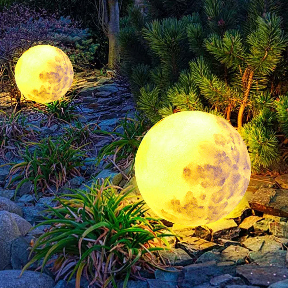 Contemporary Moon Resin Outdoor Landscape Light