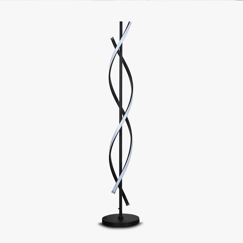 Minimalist Spiral LED Floor Lamp — White / Infinitely Dimmable / 220V-240V For UK/AU