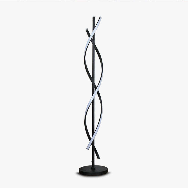 Minimalist Spiral LED Floor Lamp — White / Infinitely Dimmable / 220V-240V For UK/AU