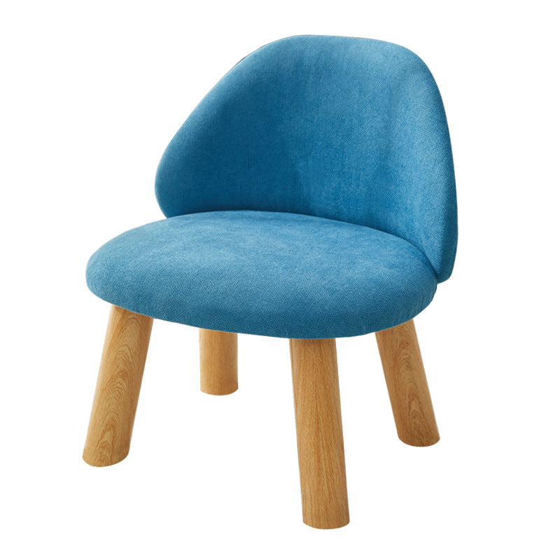 Nordic Fabric Round Entryway Footstool