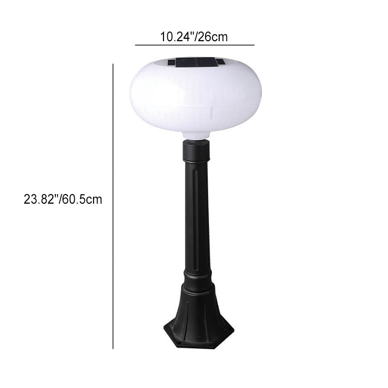 Modern Solar Oval Aluminum LED Outdoor Light