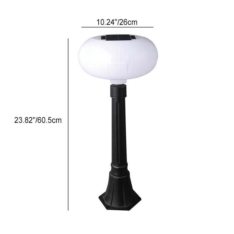 Modern Solar Oval Aluminum LED Outdoor Light