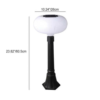 Modern Solar Oval Aluminum LED Outdoor Light
