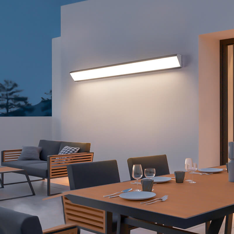 Minimalist Aluminum Acrylic Waterproof Long LED Wall Sconce