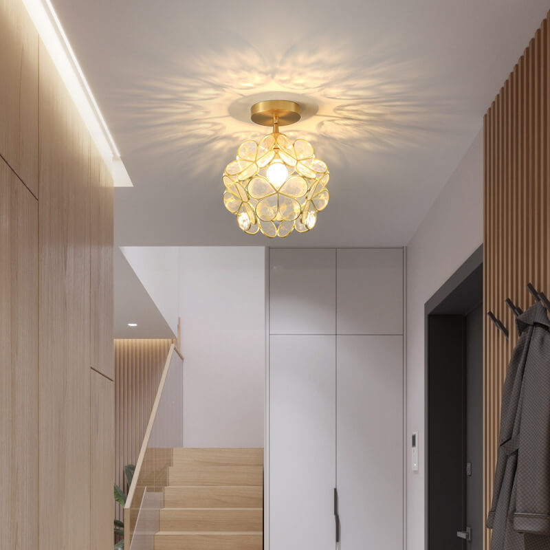New Japanese Manual Petal Aisle Ceiling Light