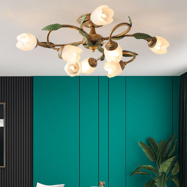 Modern Idyllic Iron Flower Branch Mount Light