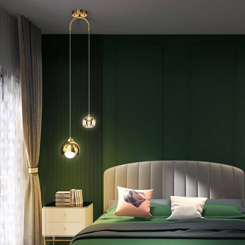 European Iron Brass LED Island Chandelier