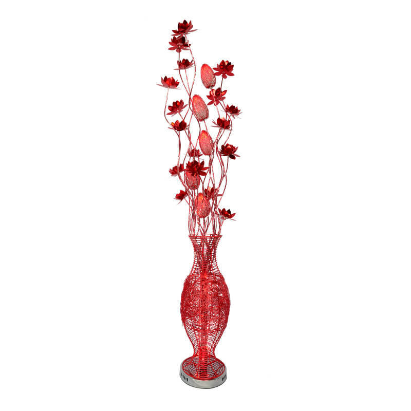European Vase Flower Aluminum LED Floor Lamp