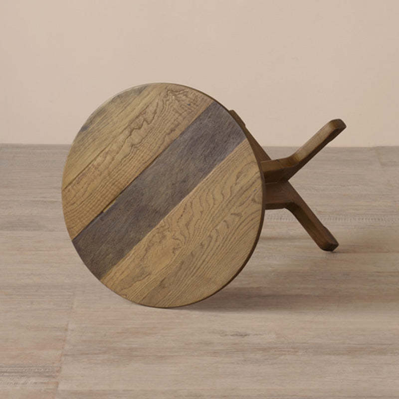 Vintage Distressed Wood End Table