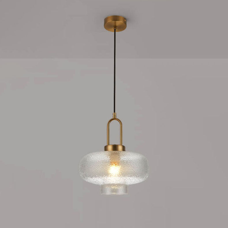 Nordic Luxe Oval Clear Glass Pendant Light