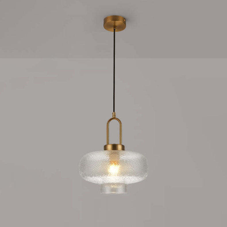 Nordic Luxe Oval Clear Glass Pendant Light