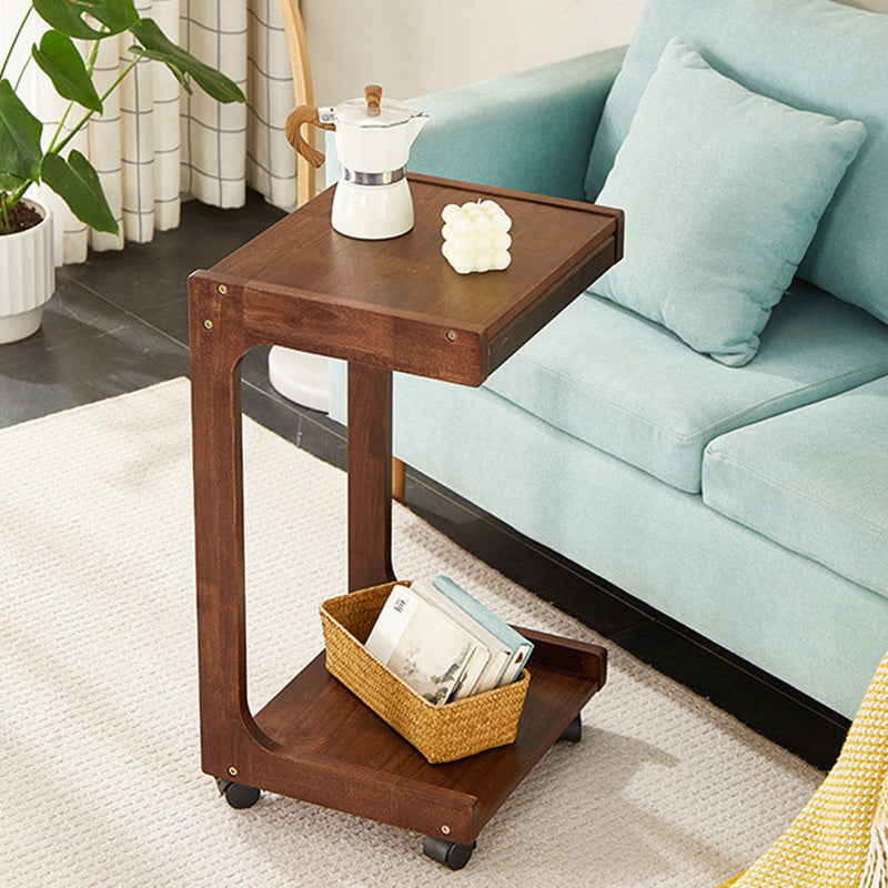 Minimalist Wood Side Table 2-Tier