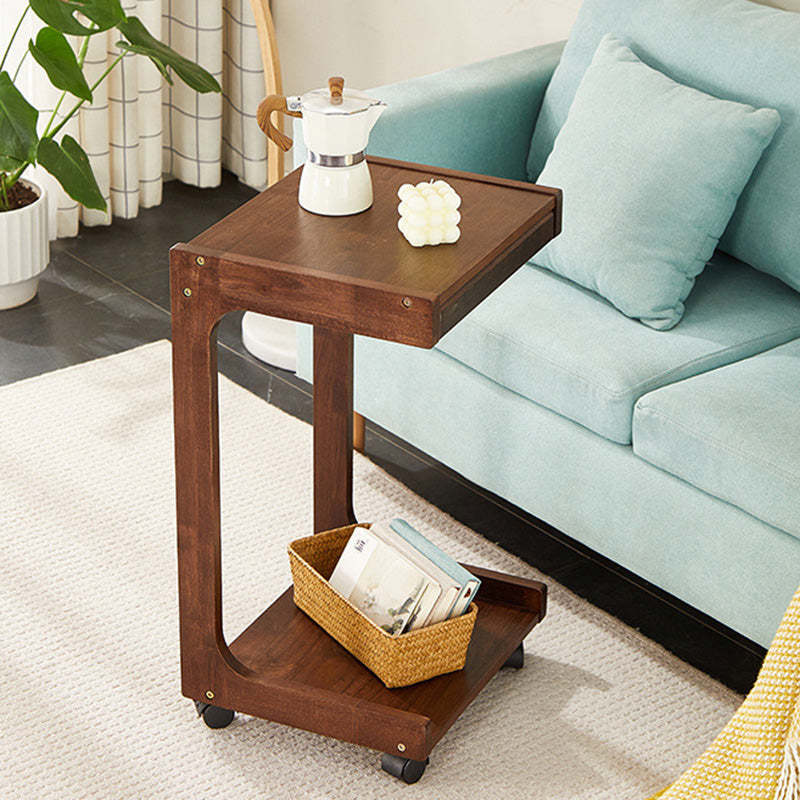Minimalist Wood Side Table 2-Tier