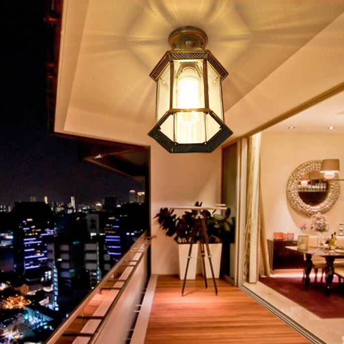 European Outdoor Hexagonal Lantern Waterproof