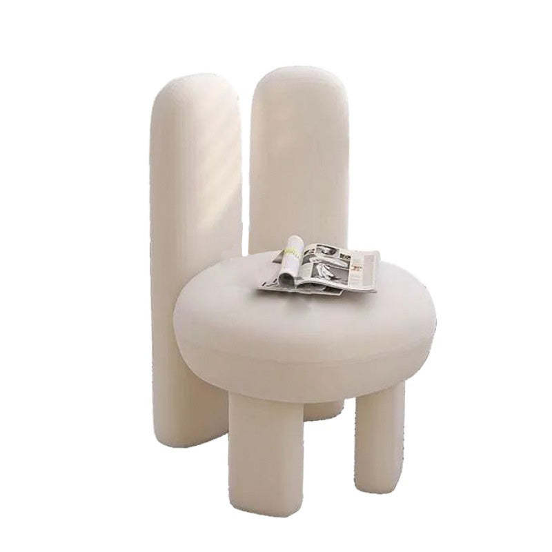 Nordic Velvet Rabbit-Ear Vanity Stool