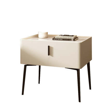Scandinavian Wood Nightstand Wireless Charging