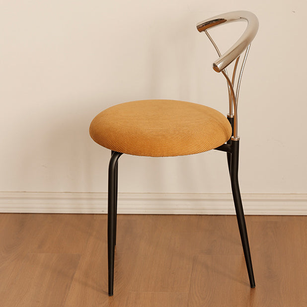 Nordic Scalloped Corduroy Round Dining Chair