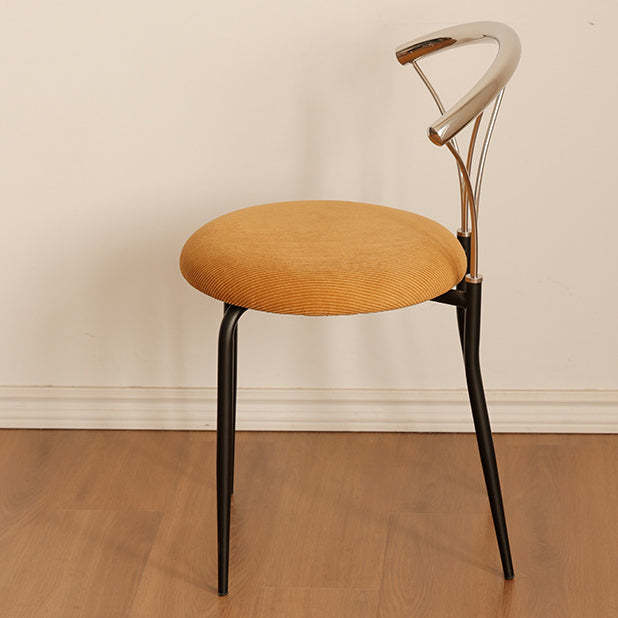 Nordic Scalloped Corduroy Round Dining Chair