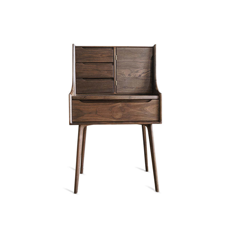 Chinese Wood 5-Drawer Nightstand