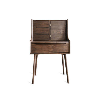 Chinese Wood 5-Drawer Nightstand
