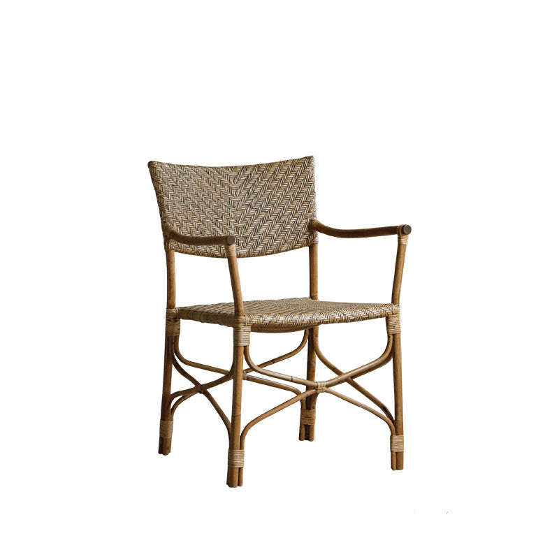 Farmhouse Woven Rattan Dining Chair