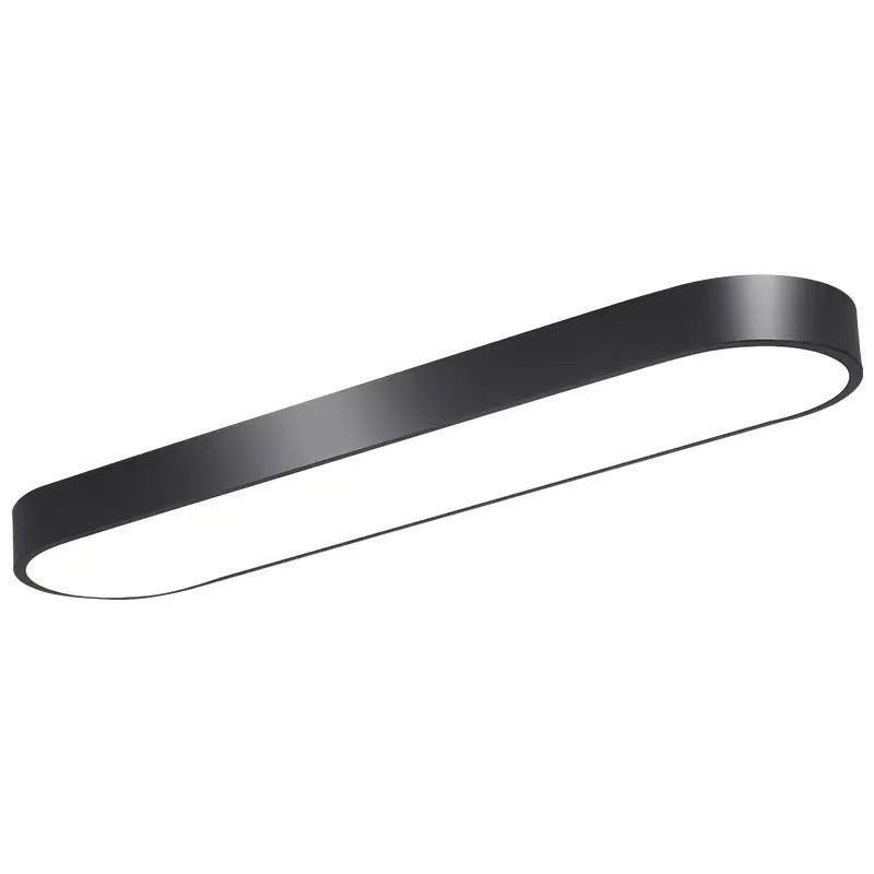 Minimalist Elliptical Strip Iron Flush Mount Light