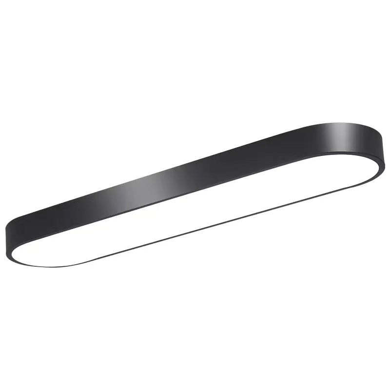 Minimalist Elliptical Strip Iron Flush Mount Light