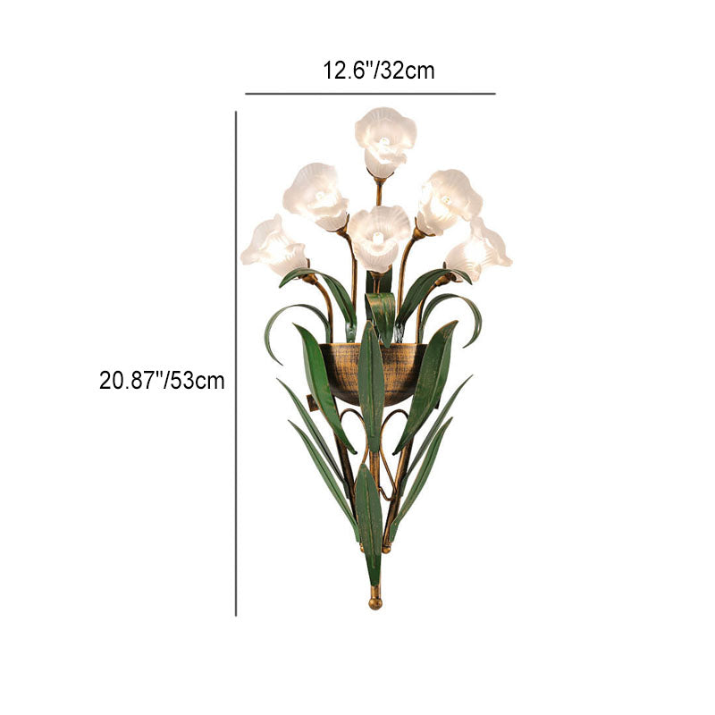 Minimalist Glass Flower Wall Sconce