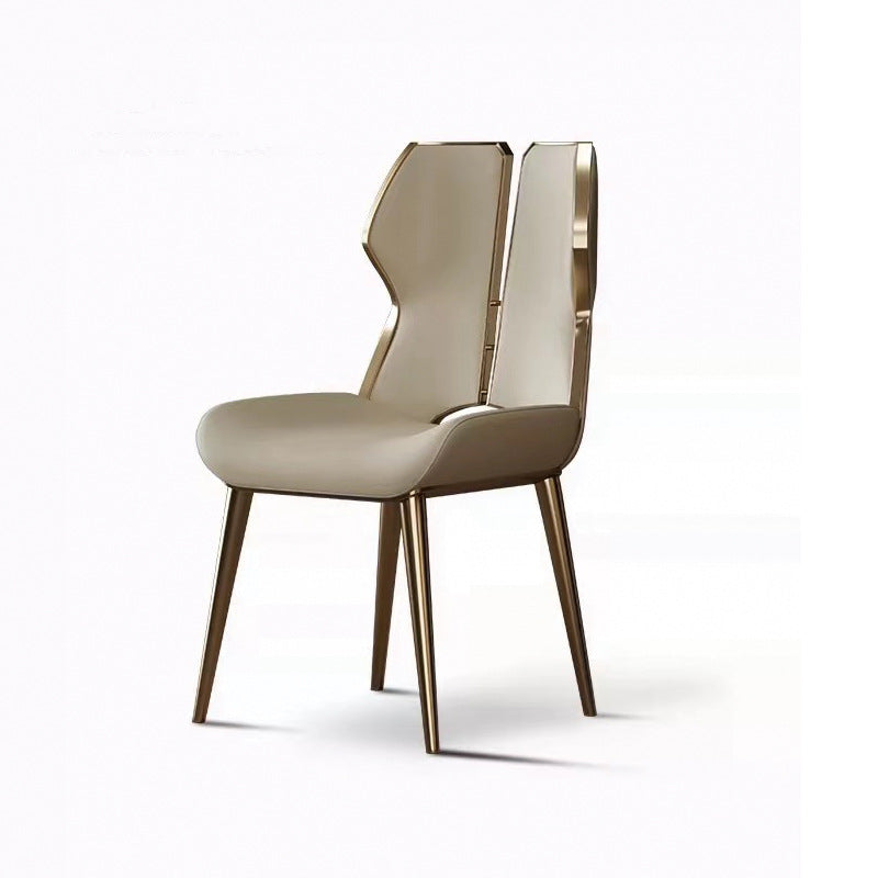 Modern Microfiber Leather Steel Dining Chair