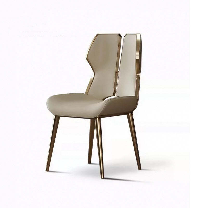 Modern Microfiber Leather Steel Dining Chair