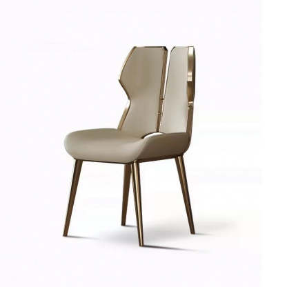 Modern Microfiber Leather Steel Dining Chair