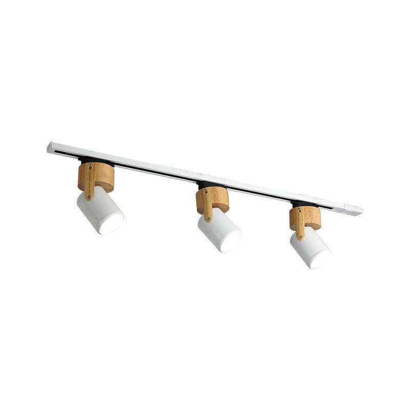 Minimalist Wooden Spotlight Track LED Flush Ceiling Light