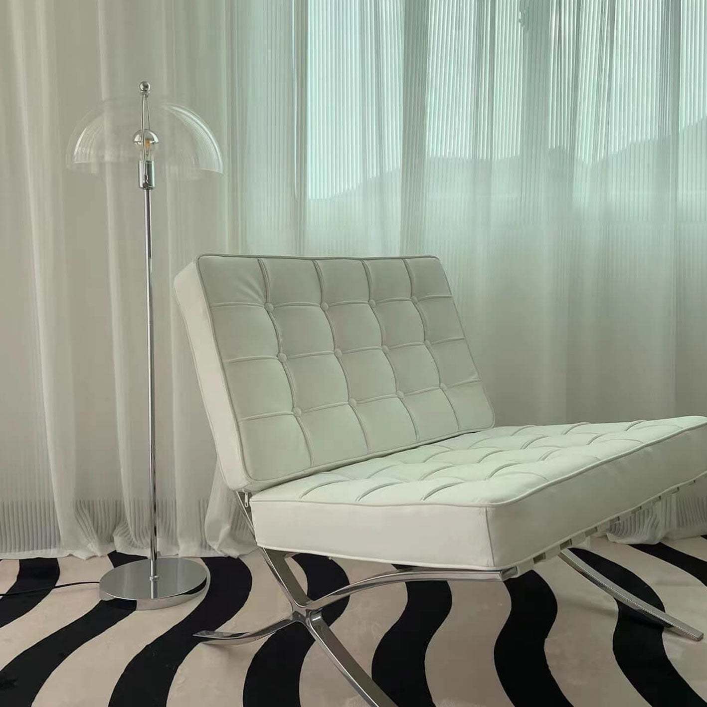Retro Acrylic Mushroom Floor Lamp