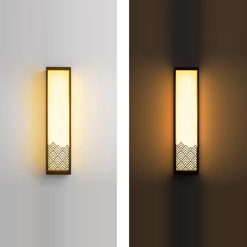 Chinese Stainless Steel Faux Marble Cubic LED Wall Sconce