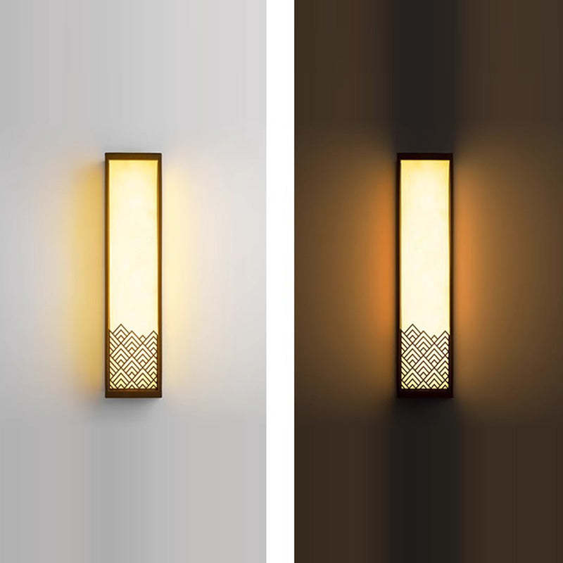 Chinese Stainless Steel Faux Marble Cubic LED Wall Sconce