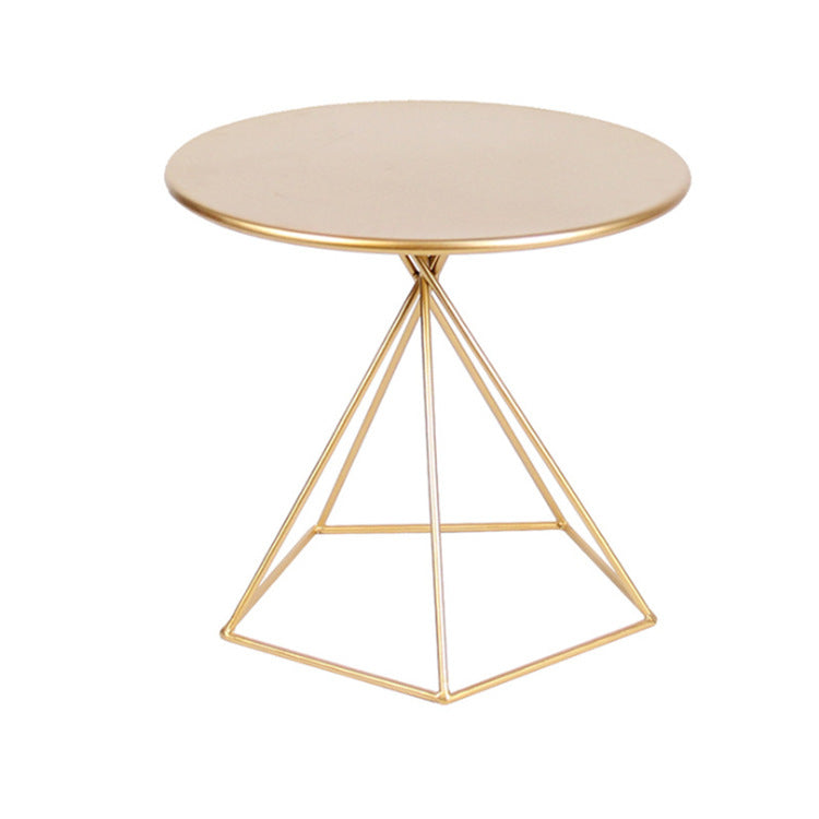 Luxury Metal Pentagram Base End Table