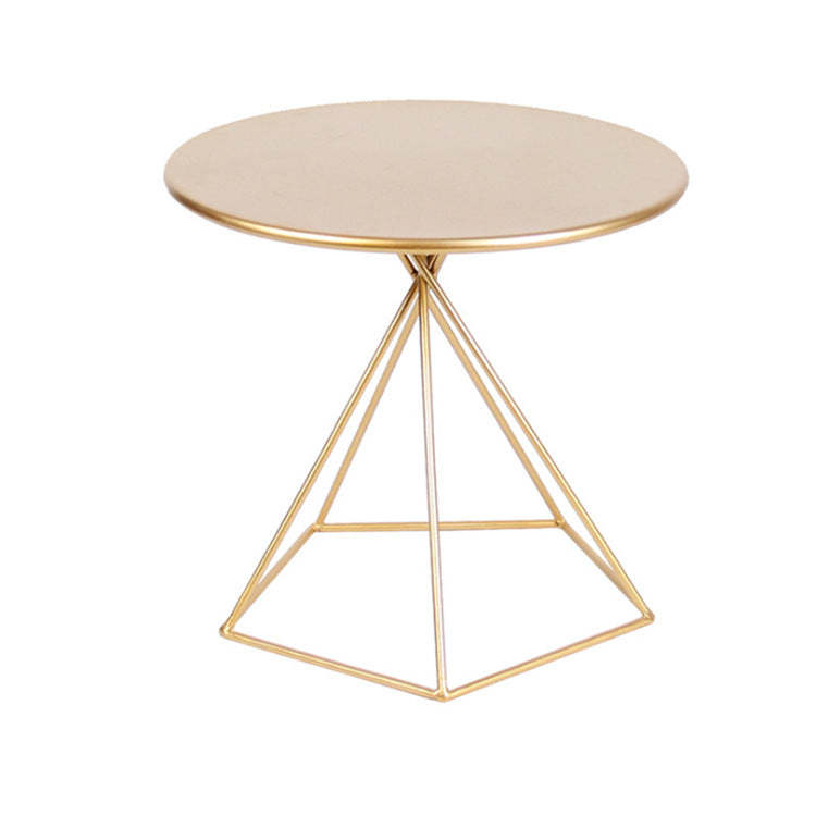 Luxury Metal Pentagram Base End Table