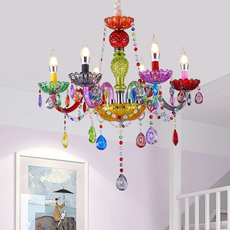 Modern Luxe Crown Iron Glass Crystal Chandelier — 8 Lights / 110V-120V For US/CA