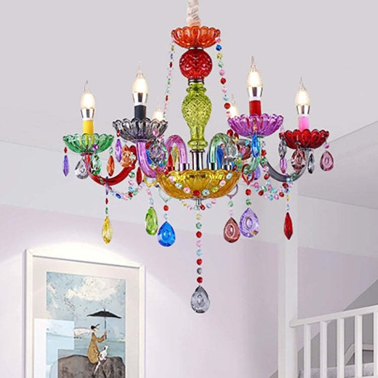 Modern Luxe Crown Iron Glass Crystal Chandelier — 8 Lights / 110V-120V For US/CA