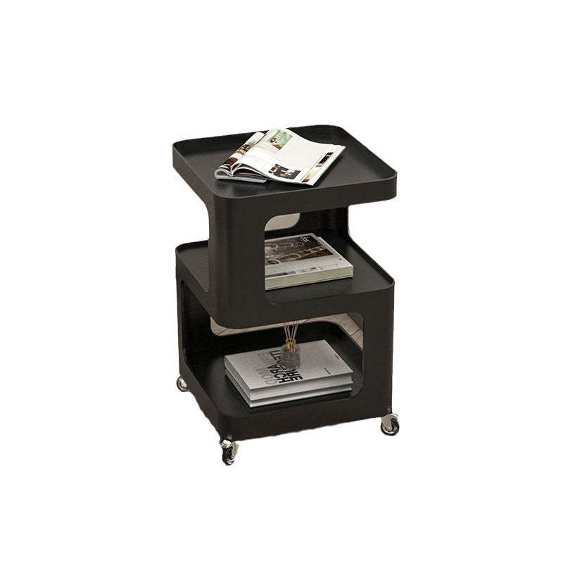 Contemporary Iron 3-Tier Movable Side Table