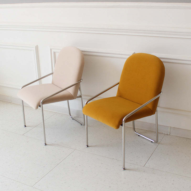 Nordic Velvet Steel Armchair