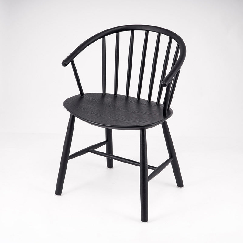 Minimalist ash round dining chairs & benches in wood metal