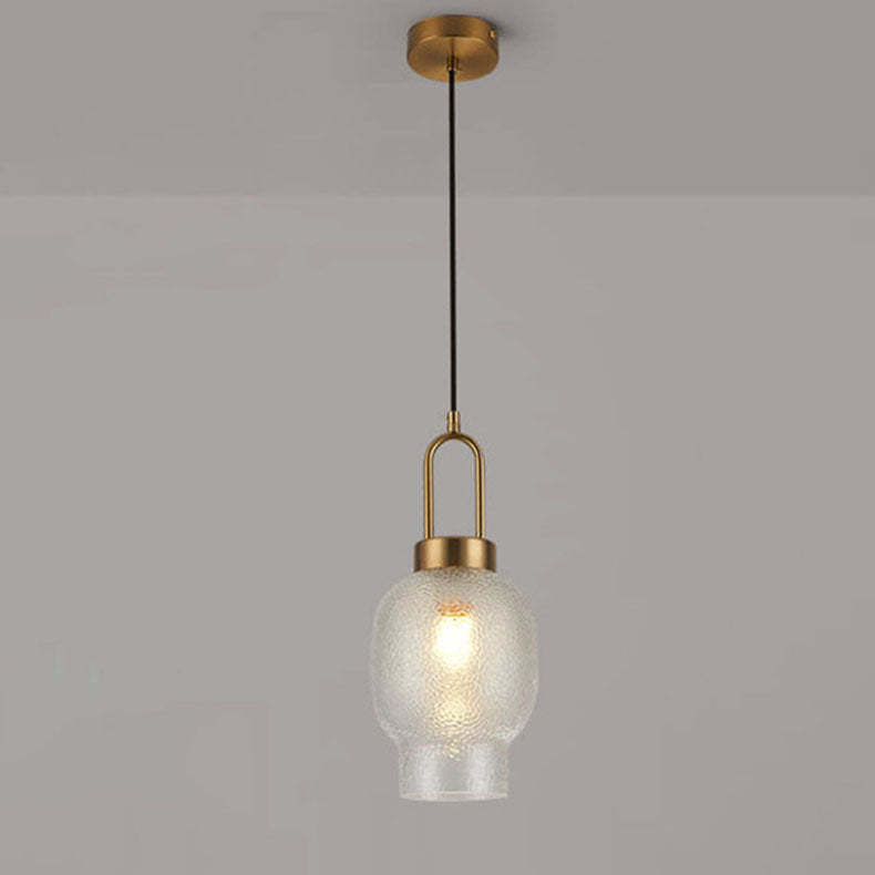 Nordic Luxe Oval Clear Glass Pendant Light