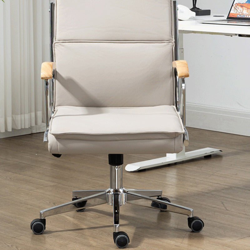 Minimalist PU Leather Steel Desk Chair