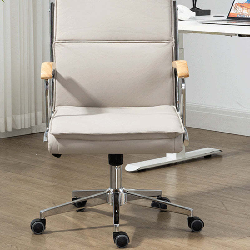 Minimalist PU Leather Steel Desk Chair