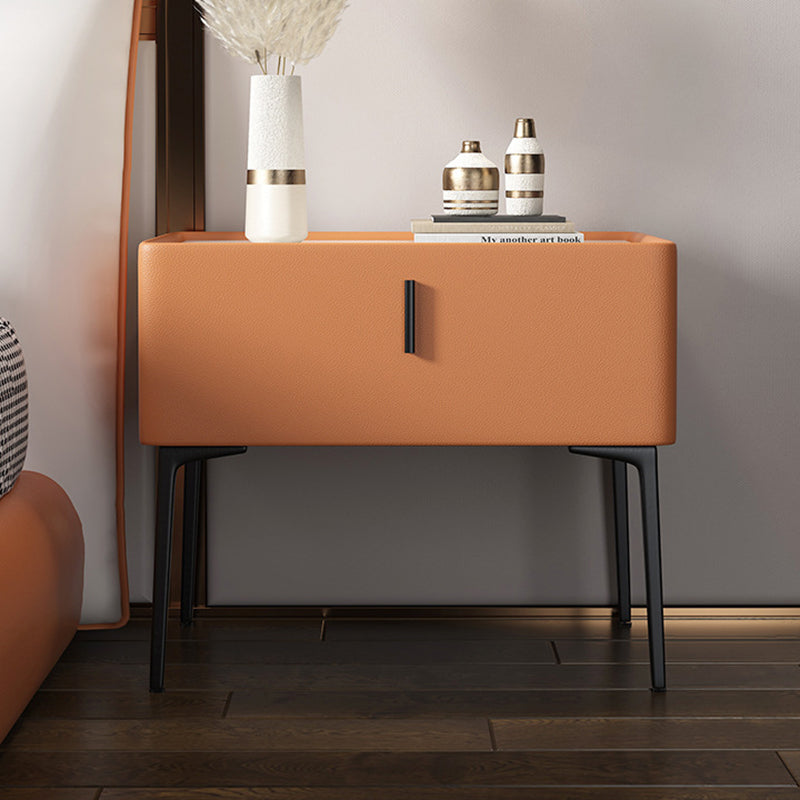 Scandinavian Wood Nightstand Wireless Charging