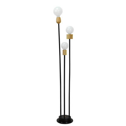 Industrial Retro Iron Black Glass Ball Floor Lamp