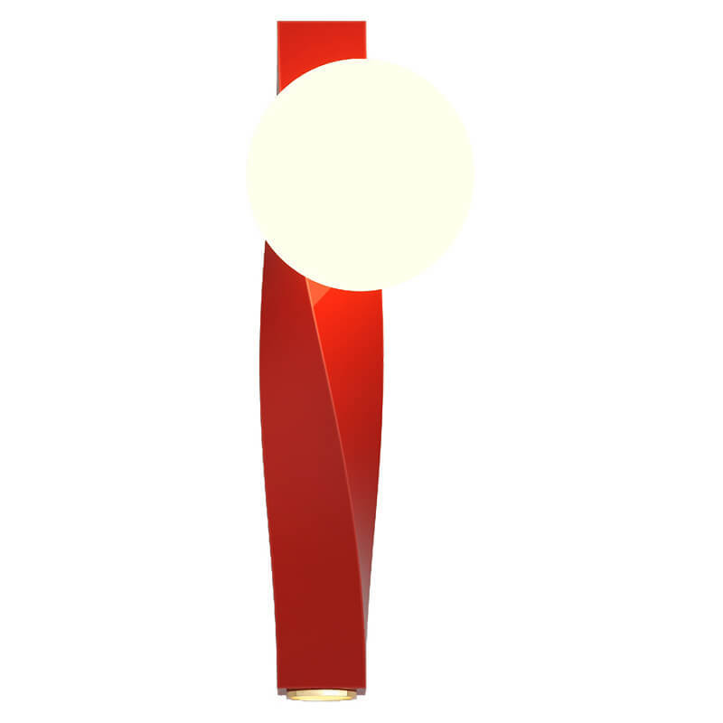 Nordic Minimalist Cream Plastic Long Sphere Wall Sconce