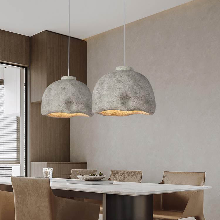 Nordic Rough Rock Semicircular Pendant Light
